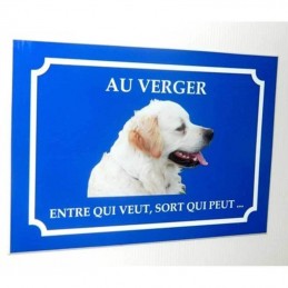 Plaque Attention au Chien, notre York est une sonnette 24 cm