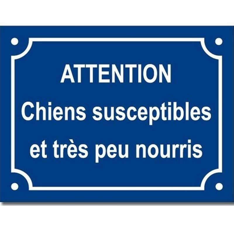 Plaque aluminium mise en garde Plaque aluminium mise en garde