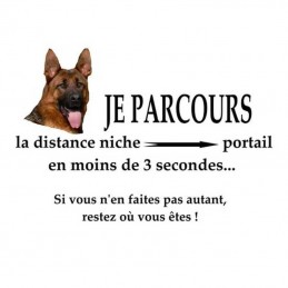 plaque mise en garde avec photo de votre chien