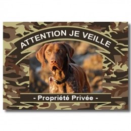 Panneau chien de garde personnalisée Pvc - Métal - avec photos+texte