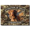 plaque chien de chasse