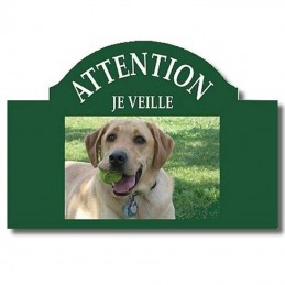 plaque fronton avec chien