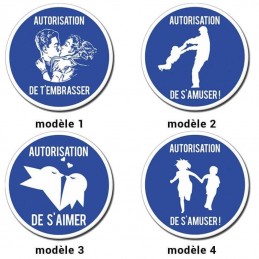 Plaque ronde autorisation