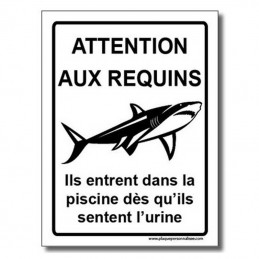 plaque humoristique pour piscine