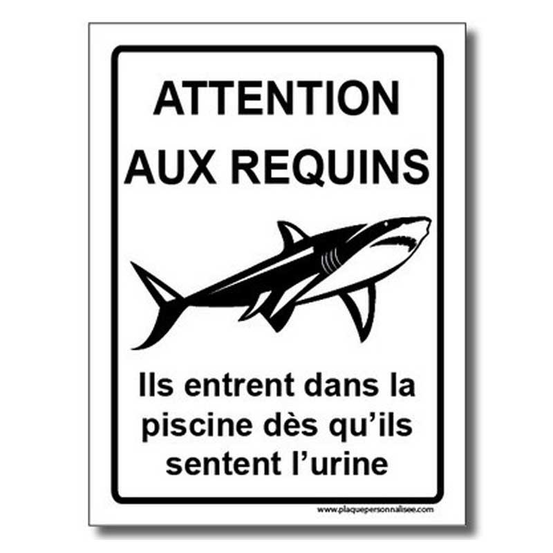 plaque humoristique pour piscine