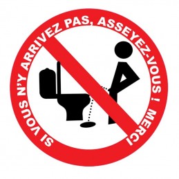 Pancarte humoristique pour WC - A fixer sur la porte des toilettes