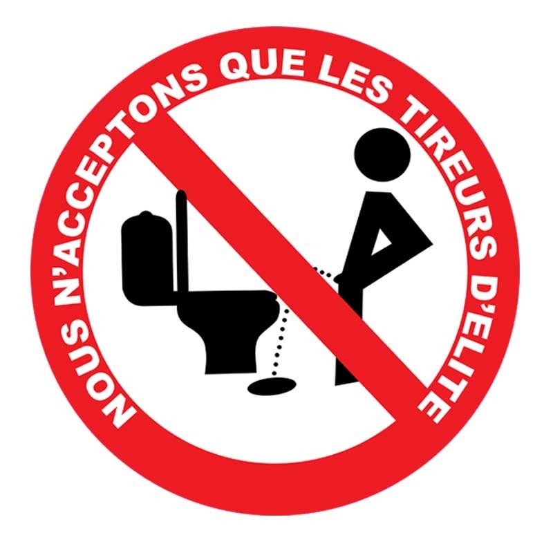 Pancarte humoristique pour WC - A fixer sur la porte des toilettes