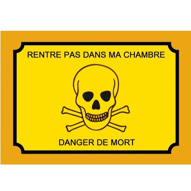 Plaque De Rue Tete De Mort Personnalisable