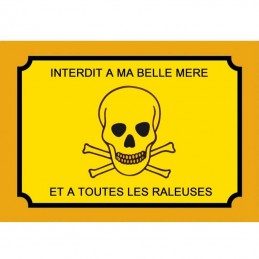 plaque de rue tête de mort humour