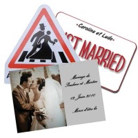 Plaque pour décoration mariage - Panneau humour à offrir aux mariés