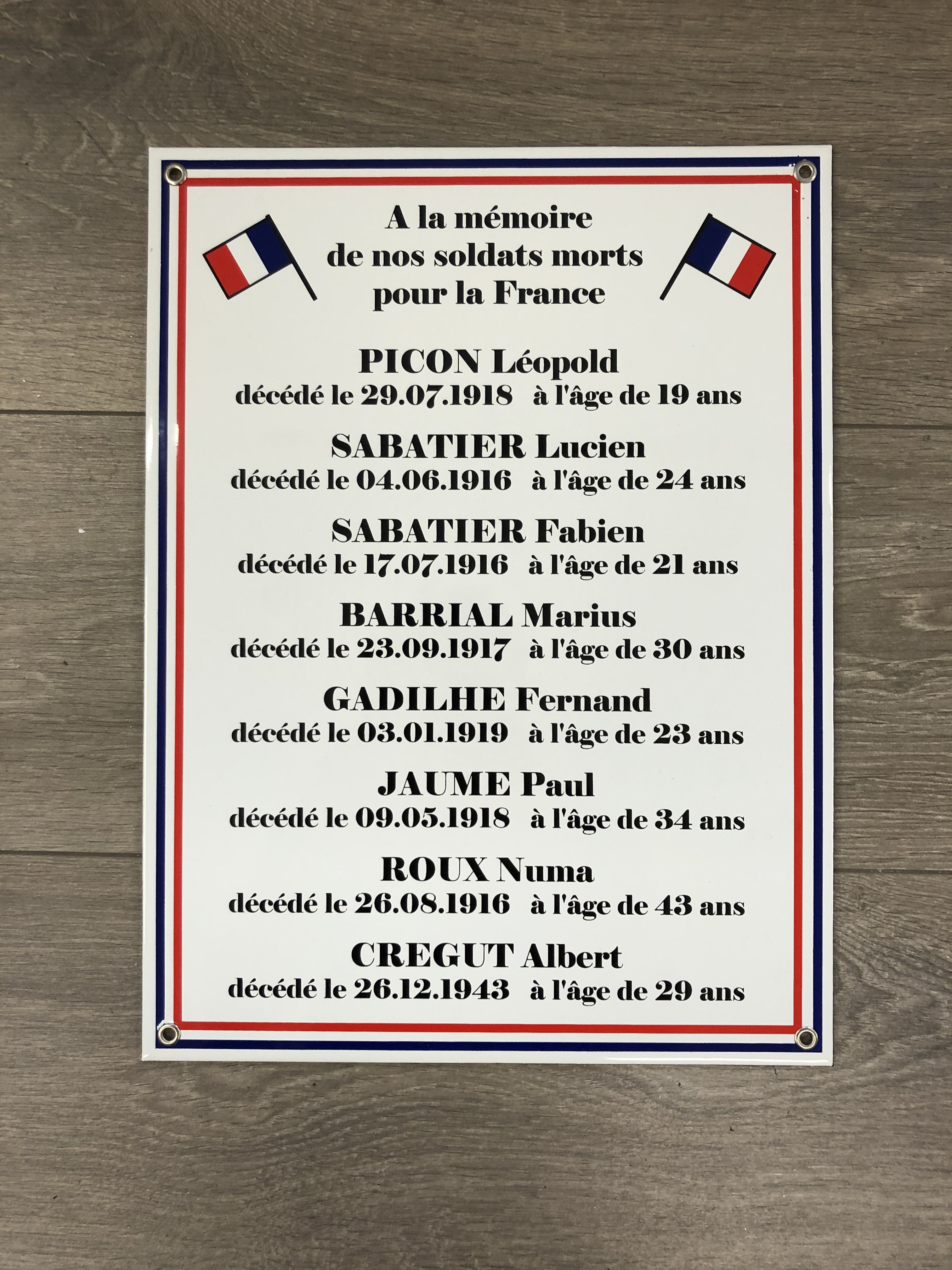 Création de plaque pour les mairies - Plaque Personnalisée